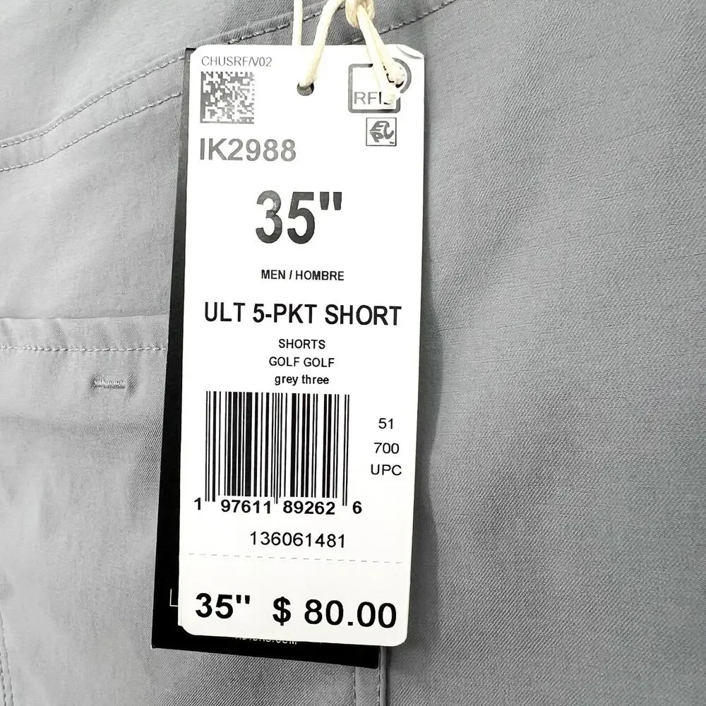 ADIDAS Men's Ultimate365 5-Pocket Golf Shorts Size 35 Grey Three Athletic NWT_13